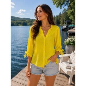 Felicite | Gauze Tie Top
